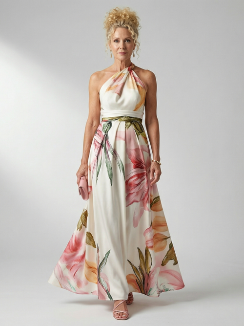 Amiel | Ελαφρύ Floral Maxi Φόρεμα