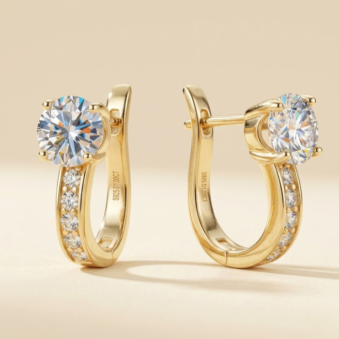 Κρεμαστά Σκουλαρίκια Channel | Χρυσό