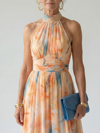Ελίν | Μαλακή Μίντι Φόρεμα με Χαμηλό Λαιμόκοψη