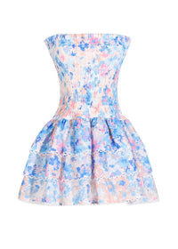 Καϊλή | Strapless Floral Dress