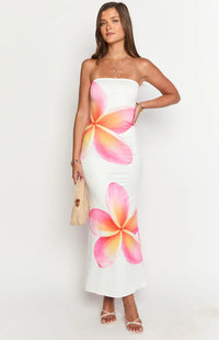 Αριζόνα - Floral Mesh Maxi Dress