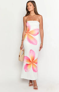 Αριζόνα - Floral Mesh Maxi Dress