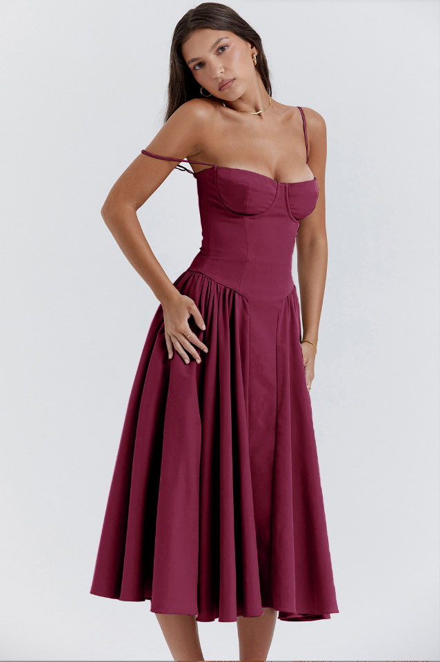 Νίνα - Μίντι Φόρεμα Κορσέ Χωρίς Μανίκια