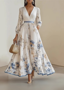 Κέιτι | Κομψό Floral Maxi Φόρεμα